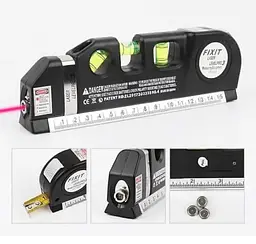 Лазерний рівень із вбудованою рулеткою нівелір Fixit Laser Level PR0 3 + Вимірювальний інструмент Wolfcraft Irregular Ruler - мініатюра 6