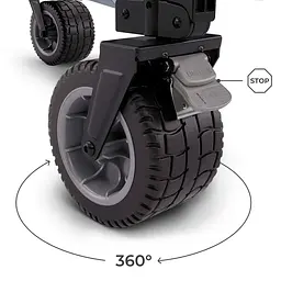 Складний туристичний візок Kinderkraft Rollster Mystic Black (KSROLL00BLK0000) - мініатюра 5