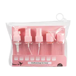Дорожній набір ємностей для косметики WH Travel Bottles Set. 5 шт, Рожевий