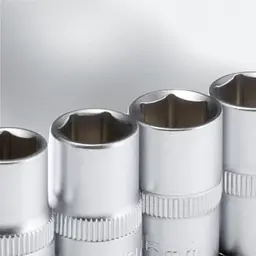 Набір шестигранних головок 10 одиниць 1/2" 8,10,12,13,14,15,16,17,18,19 мм CrV Cr-V INTERTOOL ET-6012 - мініатюра 3