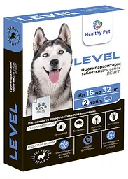 Таблетки від бліх та кліщів Level Healthy pet для собак 16-32 кг ЦІНА ЗА 1 ШТ 205074