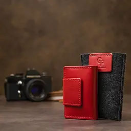 Жіноча шкіряна візитниця GRANDE PELLE 7х10х1,5 см acs0018800 - мініатюра 9