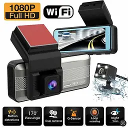 Автомобільний відеореєстратор Т-711 Wi-Fi Full HD (2 камери) - мініатюра 5