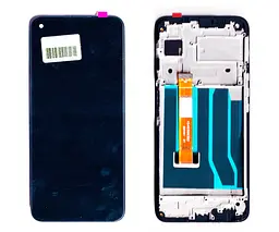 Дисплей Realme 6 чорний + рамка