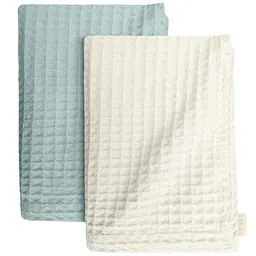 Набір рушників Cosas Cube Mint & Cube White 2 шт. (SetTowel_95-SqMint_130-SqWhite)