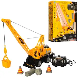 Кран A-Toys 44 см на дистанционном управлении со светом и аксессуарами, на батарейках 689-87