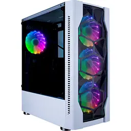 Корпус 1stPlayer D4-WH-4F1-W, білий, без БП, Midi Tower, ATX/Micro ATX/Mini ITX, 1xUSB 3.0/2xUSB 2.0, макс. CPU - 160 мм /