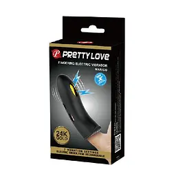 Вібронасадка на палець Pretty Love Miraco 10.5 см чорний - мініатюра 10
