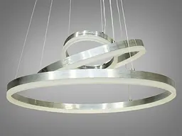 Люстра підвісна LED Diasha D8174-600+400+200HR dim, 90W, 3200K-6000K, хром, сучасний стиль - мініатюра 2