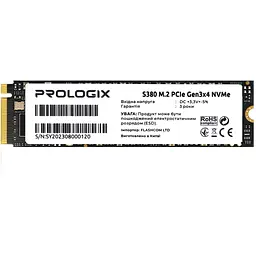 Накопичувач SSD 256GB ProLogiX S380 M.2 2280 PCIe 3.0 x4 NVMe 3D TLC (PRO256GS380)