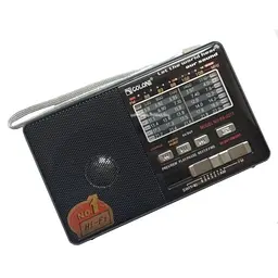 Радіоприймач з USB + Micro SD і акумулятором, Golon RX-2277 Чорний, з MP3 плеєром від флешки (ST)