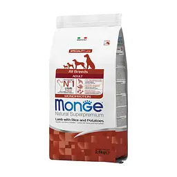 Сухий корм для собак Monge Dog All breeds Adult зі смаком ягняти та рису 2.5 кг (8009470011310)