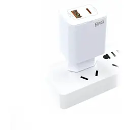 Зарядний пристрій Biva HC-04Q + C 18W USB + Type-C Charger White - мініатюра 2