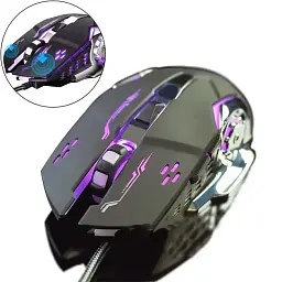 Комп'ютерна мишка XO M10 Gaming Mechanical 6-Button Light Emitting Wiчервоний Mouse Чорна Деф.пак - мініатюра 2