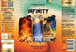 Пиво світле нефільтроване Forever Infinity 0.5 л з/б - мініатюра 2