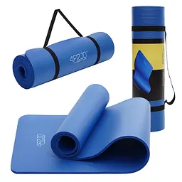 Килимок (мат) спортивний 4FIZJO NBR 1 см для йоги та фітнесу Blue 4FJ0014 (P-5907222931028)