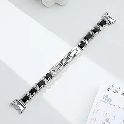 Металевий браслет-ланцюжок для XiaomiBand 8 Сталь із чорним