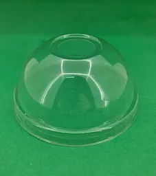 Купольна кришка до склянки, PET, 50 штук, купольна форма, з отвором, для холодних напоїв і коктейлів