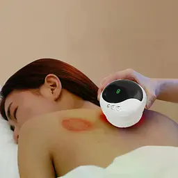 Антицелюлітний вакуумний масажер Intelligent Cupping Massage, акумуляторний ручний масажер для тіла Білий LY-873-White - мініатюра 2