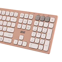 Клавіатура бездротова 2E KS270 EN/UKR Pink/White (2E-KS270WBPN_UA) - мініатюра 2