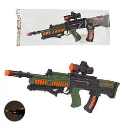 Іграшковий автомат Tactical butt зі звуком та світлом, прицілом та магазином (JQ215)