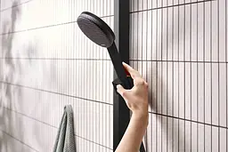 Душова система з термостатом Hansgrohe Raindance Alive Q 210x340 2jet EcoSmart з ShowerSelect Comfort matt black 24591670 - мініатюра 2