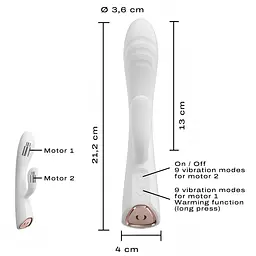 Вібратор-кролик Dorcel Flexi Rabbit 21.2 см білий - мініатюра 7