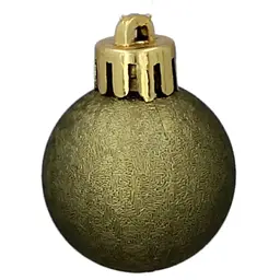 Набір ялинкових куль Chomik мікс 3 см 24 шт. оливковий (5900779877153_2) - мініатюра 2