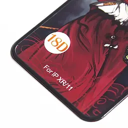 Захисне 2.5D скло Weva AirBag (тех.пак) для Apple iPhone 11 / XR (6.1) Чорний - мініатюра 3