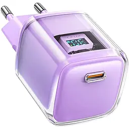 МЗП Acefast A53 Sparkling series PD30W GaN (1USB-C) Alfalfa purple