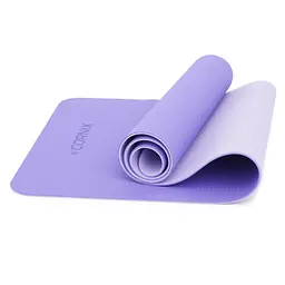 Килимок спортивний Cornix TPE 183 x 61 x 0.6 см для йоги та фітнесу XR-0004 Violet/Purple - мініатюра 2