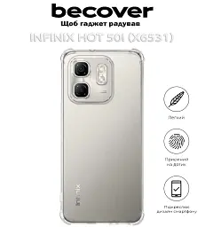 Чохол до мобільного телефона BeCover Anti-Shock Infinix Hot 50i (X6531) Clear (712777) - мініатюра 5