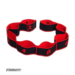 Еспандер стрічка EasyFit з петлями для тренувань червоний (HARD)
