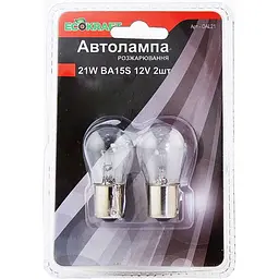 Автолампа розжарювання 21W BA15S 12V, EcoKraft (2 шт.) (6900520150077)