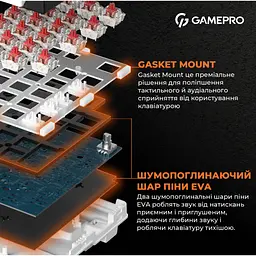 Клавіатура GamePro MK170B Hot-Swap Red Swich RGB USB UA Black (MK170B) - мініатюра 9