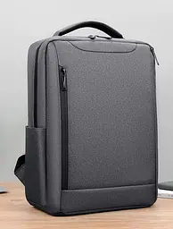 Рюкзак міський з кишенею для ноутбука Oumantu 2106-1 15,6 USB-порт Grey (IBN045S) - мініатюра 2