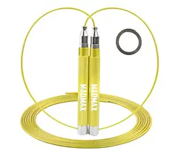Скакалка швидкісна на підшипниках алюмінієва MadMax MFA-286 Speed jump rope Yellow 3 м (MFA-286-YEL-U)