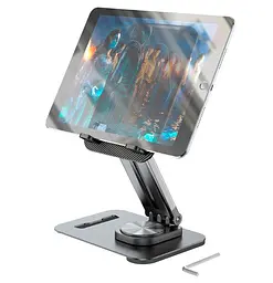 Тримач Hoco PH48 Fun dual axis 360 rotating tablet desktop holder - мініатюра 5