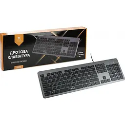 Клавіатура Vinga KB735 black-grey (KB735 black-grey) - мініатюра 8