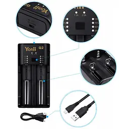 Зарядний пристрій для акумуляторів Yunii Q2 Smart Universal - мініатюра 5