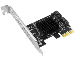 Контроллер Dynamode PCI-E to 2 х SATA III (6 Гбит/сек), 2 внутр. канала, чипсет Marvell 88SE91XX - мініатюра 3