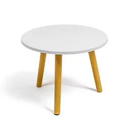 Столик журнальний круглий SW-00003366 інтер'єрний 40x40x31 см Білий