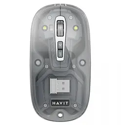 Бездротова миша дворежимна Havit MS62WB Pro Transparent сірий (HV-MS62WB Pro-TGY)