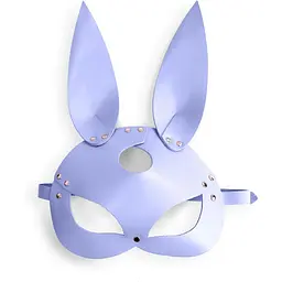 Шкіряна маска зайчика Art of Sex - Bunny mask, колір Лавандовий - мініатюра 3