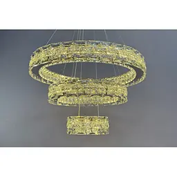 Люстра кільця Linisoln 7896-60*40*20 метал, кришталь LED 80 Вт 120-50 см