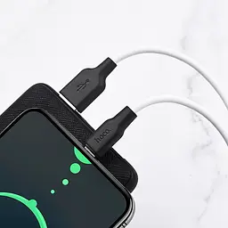 Дата кабель Hoco X21 Plus Silicone Type-C Cable (2m) Чорний/Білий - мініатюра 2