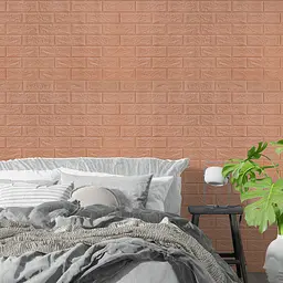 Самоклеюча декоративна 3D панель 3D Loft під цеглу кава з молоком 700x770x3мм (348-3) - мініатюра 5