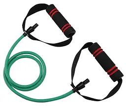 Трубчастий еспандер U-POWEX Latex resistance tube для фітнесу з ручками 20LB Green 9 кг (UP_1001_20LB_Green) - мініатюра 1