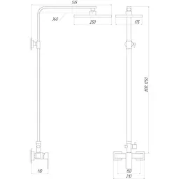 Душова система Globus Lux SICILIA SBQ-SH-125-BB - мініатюра 5
