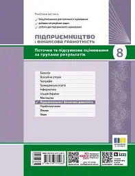 Підприємництво і фінансова грамотність. 8 клас. Поточний та підсумковий контроль за групами результатів - мініатюра 2